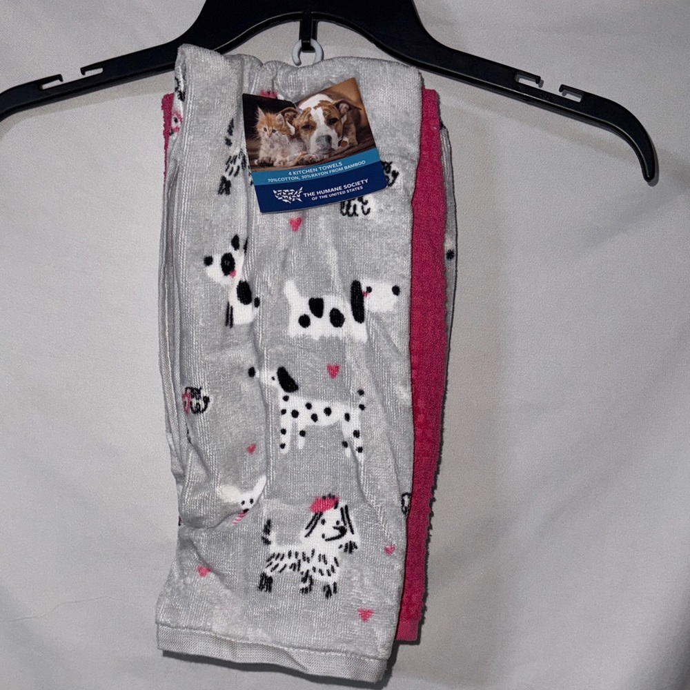 The Humane Society Set of 4 Dog Kitchen Towels Set